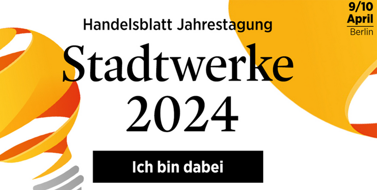 Treffen Sie uns vor Ort! Handelsblatt Jahrestagung "Stadtwerke 2024"